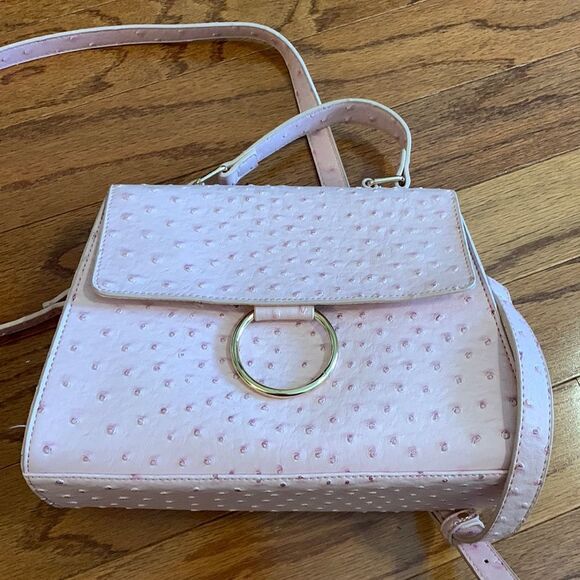 Crossi faux ostrich crossbody with detachable strap for Handbag - Picture 2 of 8